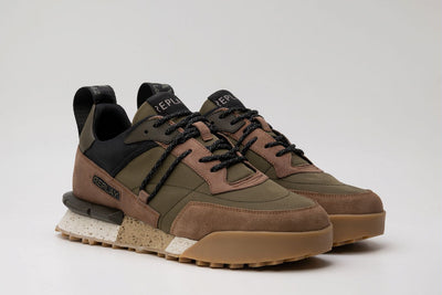 Replay Field Jupiter X Multi-Color Lace-Up Mid-Cut Patchwork Sneaker