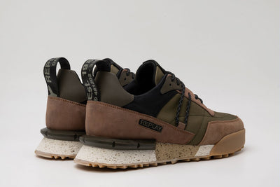 Replay Field Jupiter X Multi-Color Lace-Up Mid-Cut Patchwork Sneaker