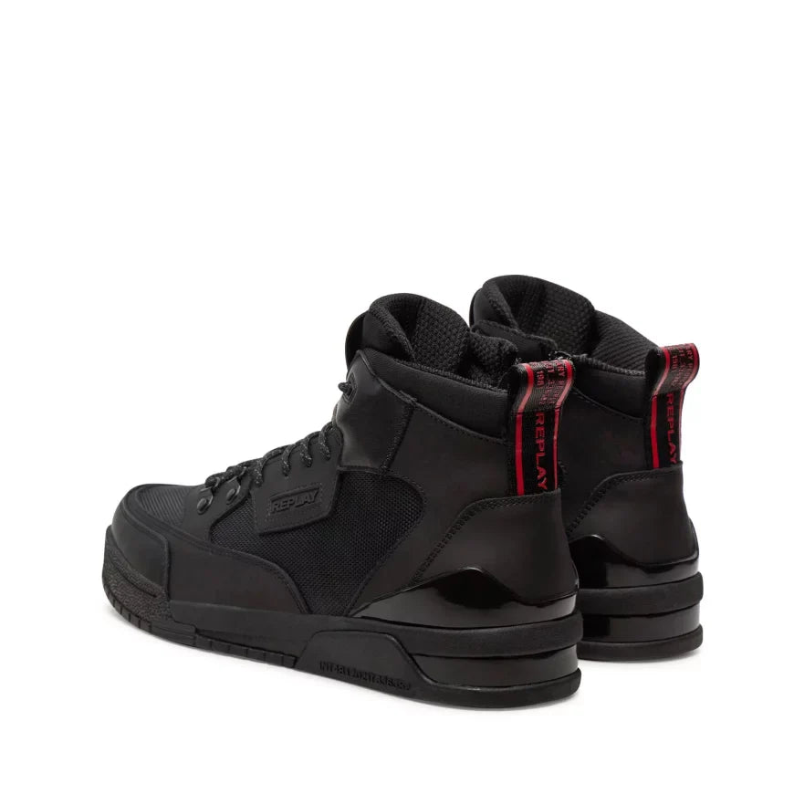 Replay Astro Speed X Mid Boot: Ultimate Lace-Up Style with Patent Side