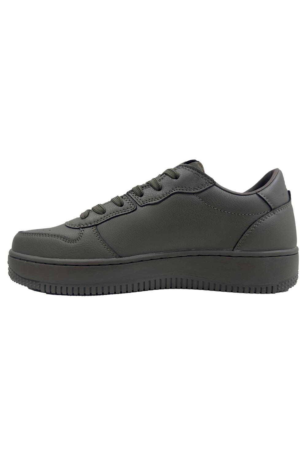 Replay Epic M Base Block Sneaker: Low-Cut, Lace-Up, Gold Branding, Olive Green
