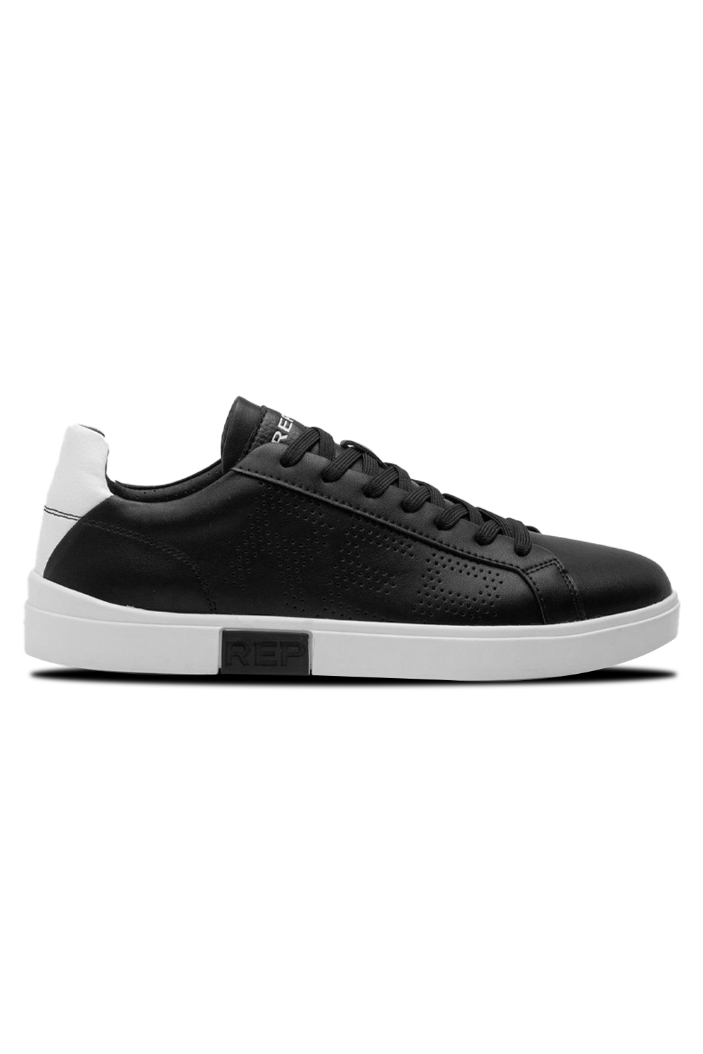 Replay Polys Studio Black and White Low-Cut Lace-Up Breathable Winter Sneakers