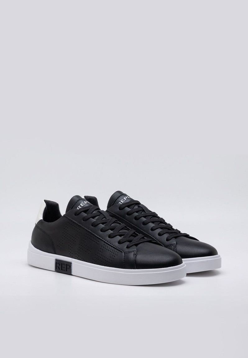 Replay Polys Studio Black and White Low-Cut Lace-Up Breathable Winter Sneakers