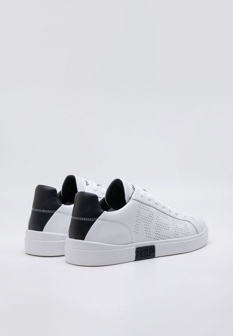 Replay Polys Studio White Low-Cut Perforated Lace-Up Performance Lifestyle Sneakers