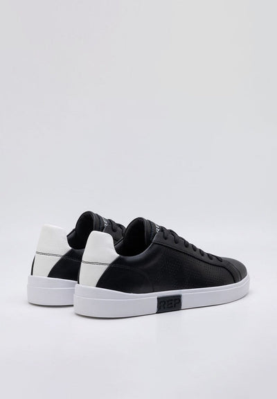 Replay Polys Studio Black and White Low-Cut Lace-Up Breathable Winter Sneakers