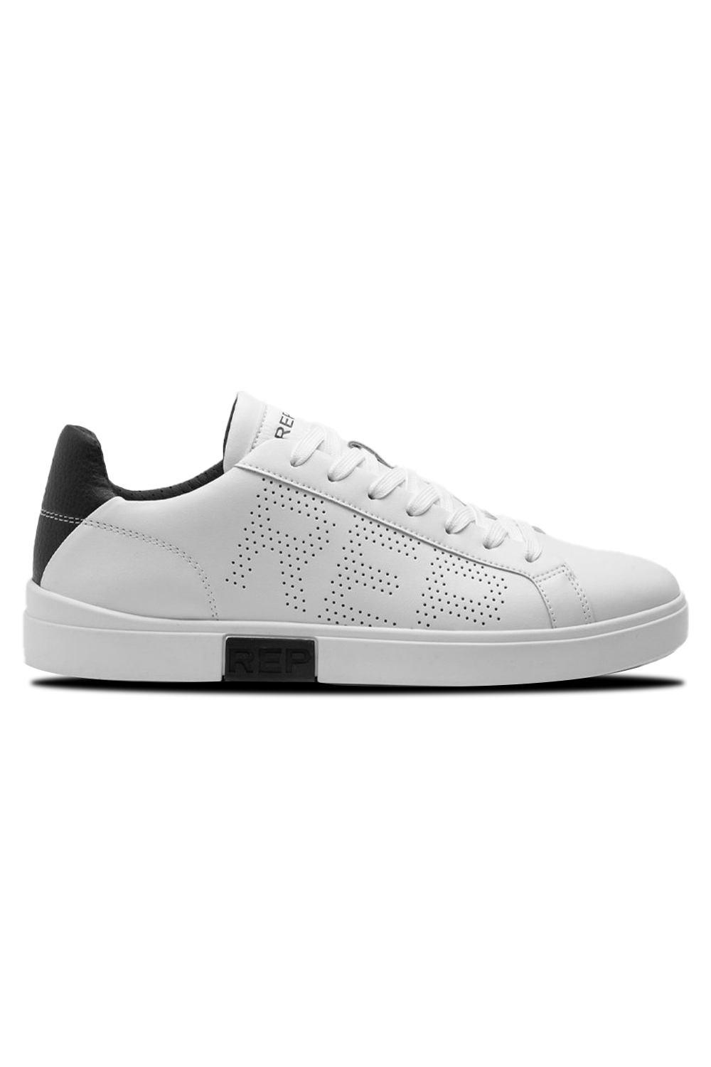 Replay Polys Studio White Low-Cut Perforated Lace-Up Performance Lifestyle Sneakers