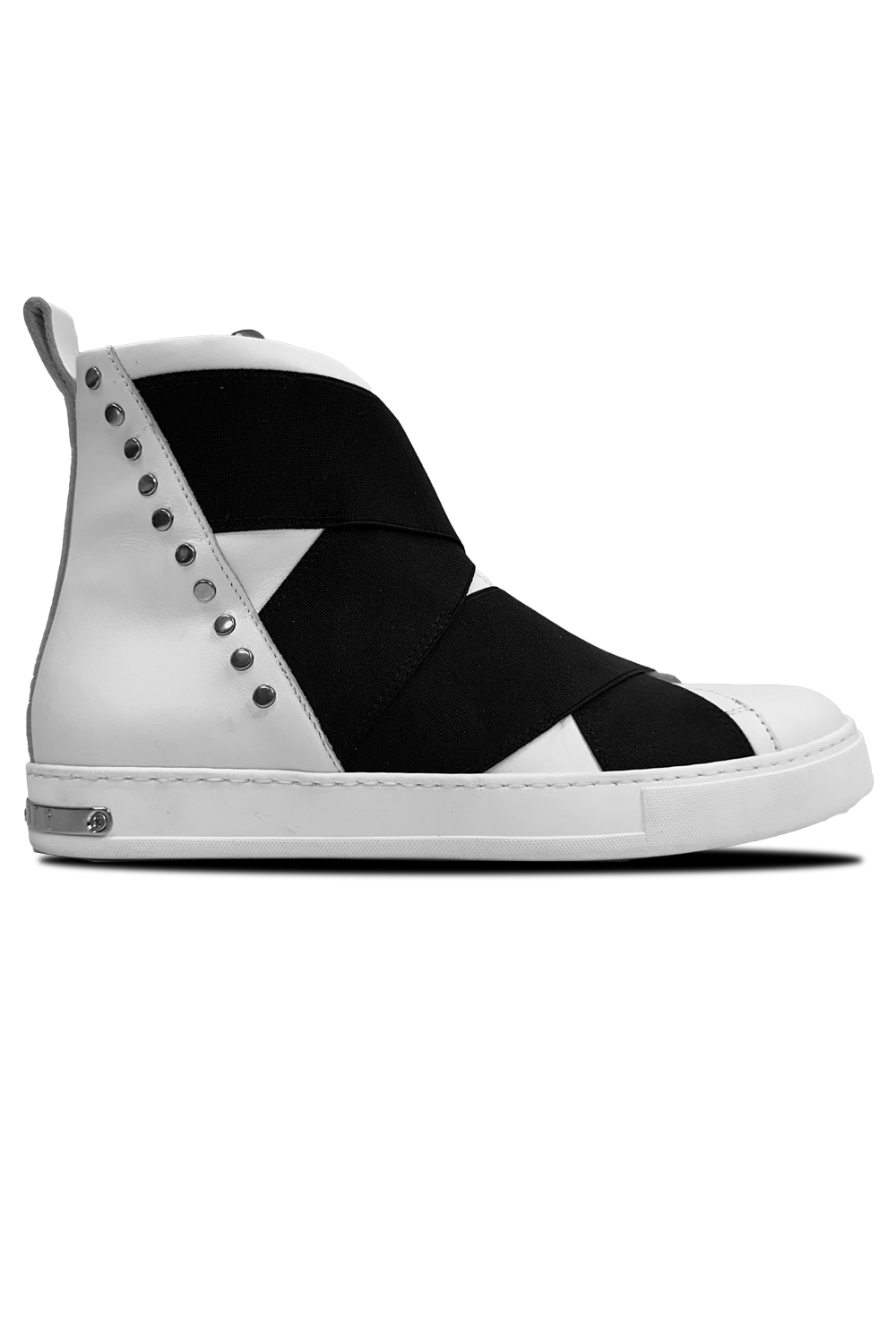 Roberto Botticelli Capra Laminata Rosse Mid Boot - White and Black
