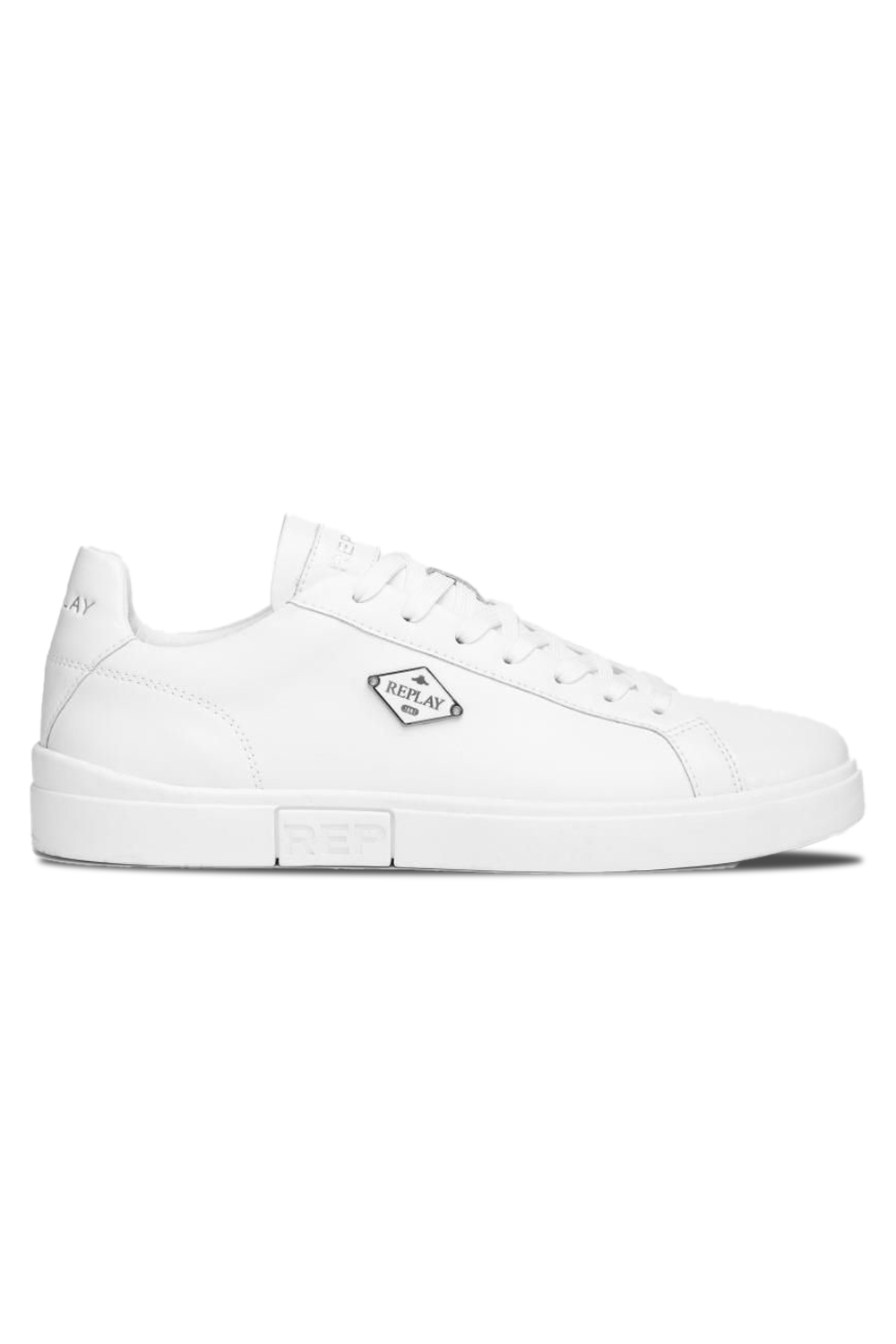 Replay Polys M Rhombus SA White Sneakers: Stylish Low-Cut Comfort for Winter
