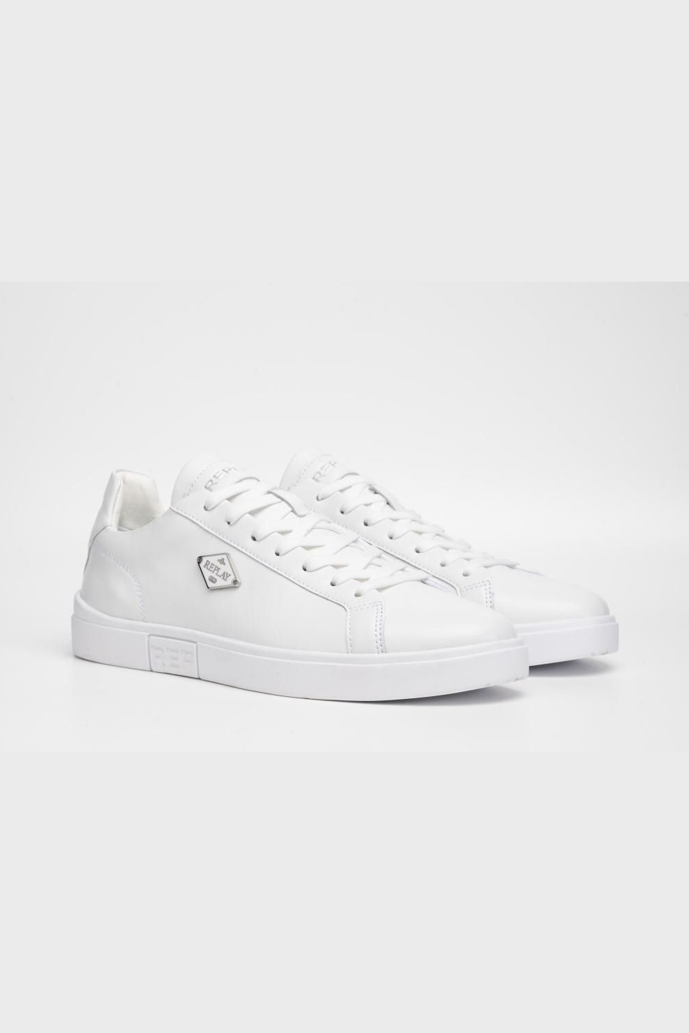 Replay Polys M Rhombus SA White Sneakers: Stylish Low-Cut Comfort for Winter