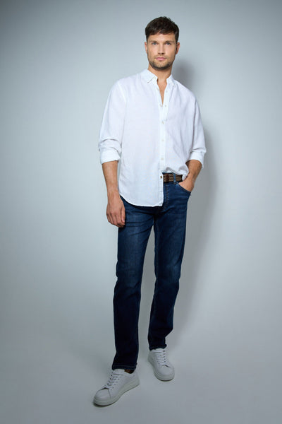 S-Activ Slim Fit Jeans: Comfortable Dark Blue Denim for Everyday Style