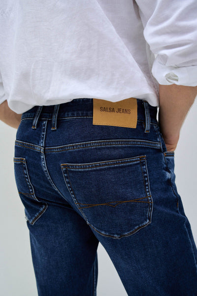 S-Activ Slim Fit Jeans: Comfortable Dark Blue Denim for Everyday Style