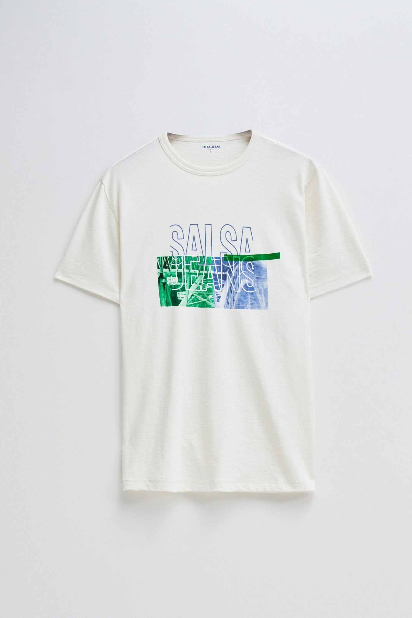 Comfortable Cotton Crew Neck T-Shirt with Unique Front Graphic Design