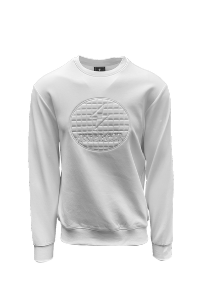 Static Energie Pienza Sweatshirt: Padded Detail, White, Comfortable Winter Style