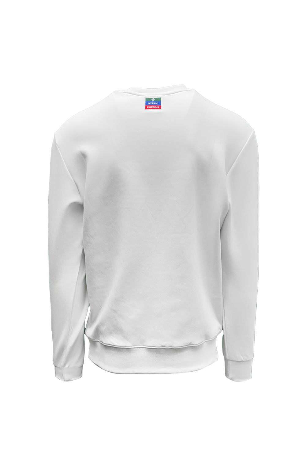 Static Energie Pienza Sweatshirt: Padded Detail, White, Comfortable Winter Style