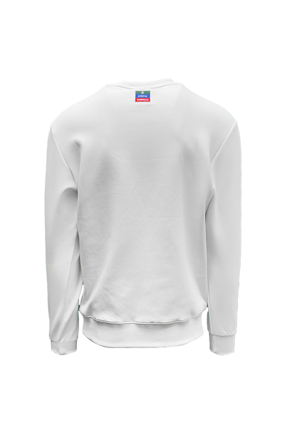 Static Energie Pienza Sweatshirt: Padded Detail, White, Comfortable Winter Style