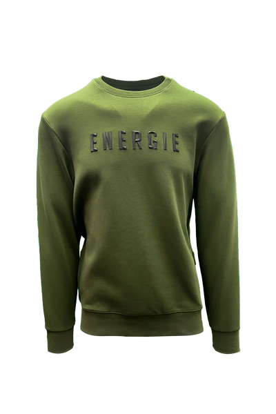 Vicchio Olive Crewneck Sweatshirt: Ultimate Style, Comfort, Rubberized Branding, Embroidered Detail