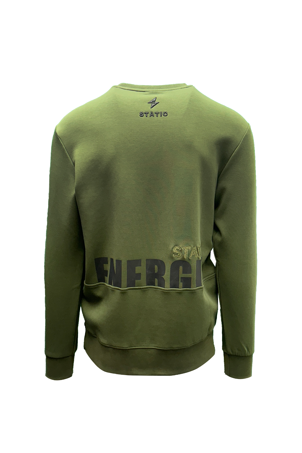 Vicchio Olive Crewneck Sweatshirt: Ultimate Style, Comfort, Rubberized Branding, Embroidered Detail