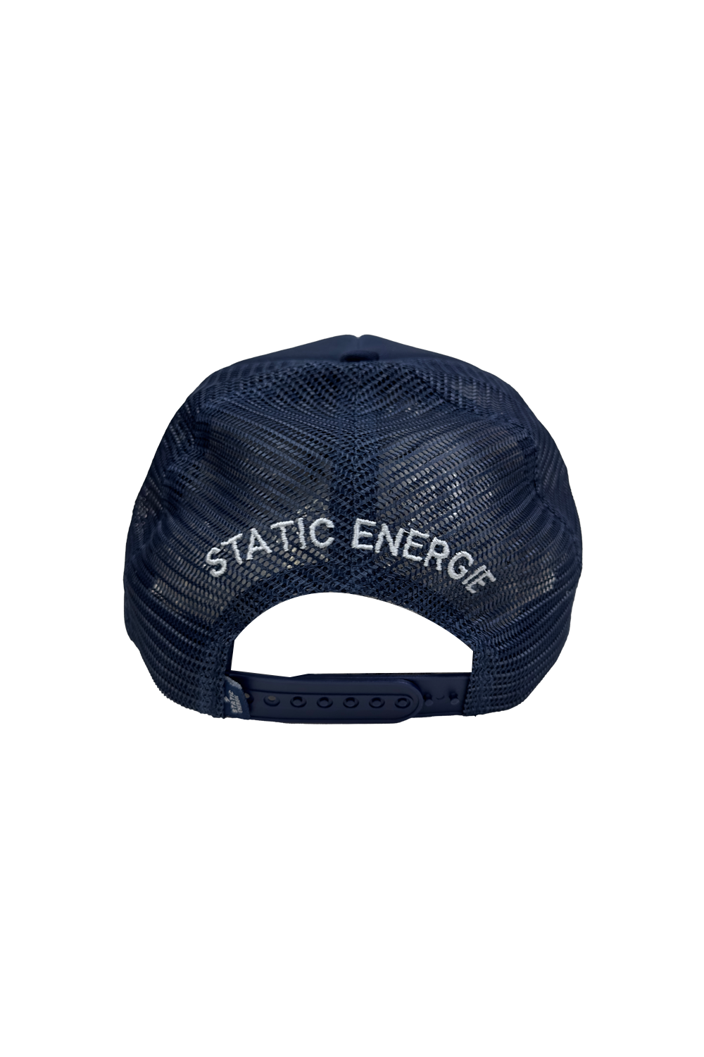Static Energie Do Classe Cap: Stylish Navy Polyester with Beaded Embellishments