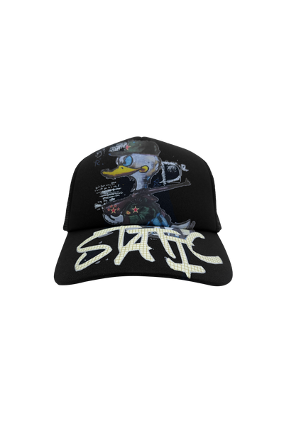 Donald Duck Black Mesh Back Cap by Static Energie - SEC07 Style