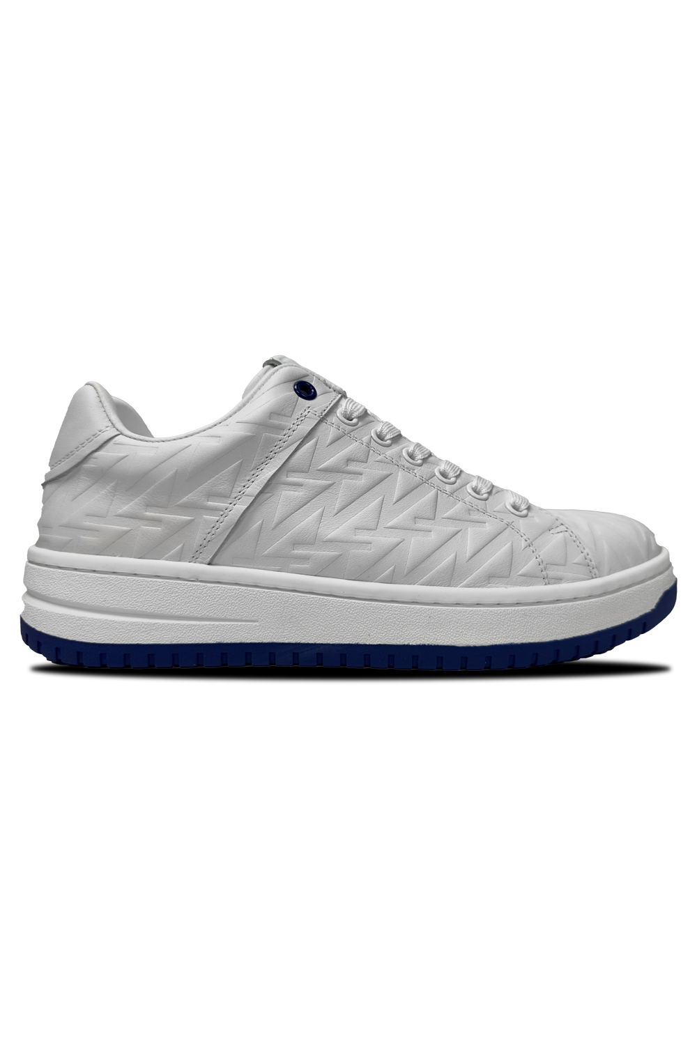 Static Energie Positano White Lace-Up Sneakers with Embossed Details