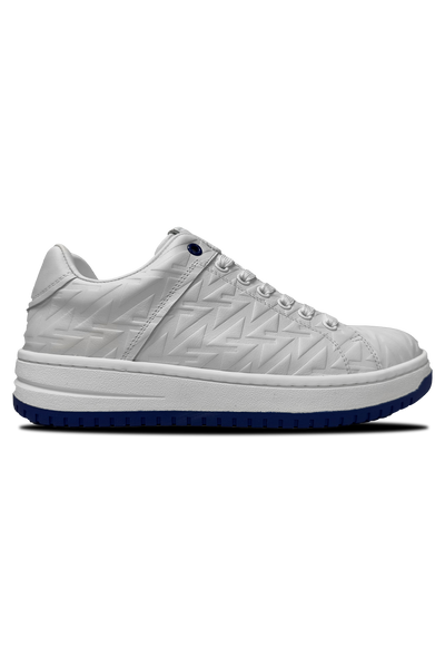 Static Energie Positano White Lace-Up Sneakers with Embossed Details