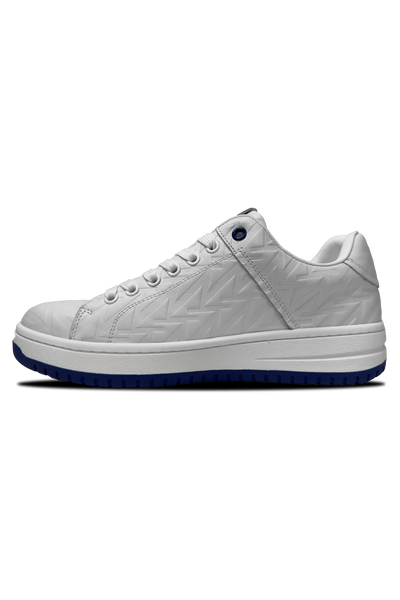 Static Energie Positano White Lace-Up Sneakers with Embossed Details