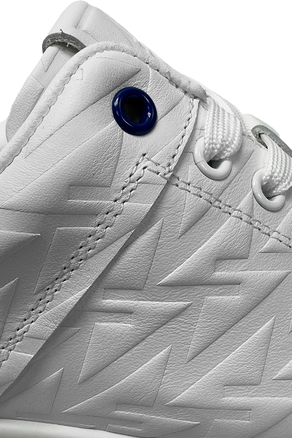 Static Energie Positano White Lace-Up Sneakers with Embossed Details
