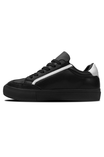 Static Energie Sorrento Black Leather Sneakers: Stylish, Durable, Comfortable, Everyday Footwear