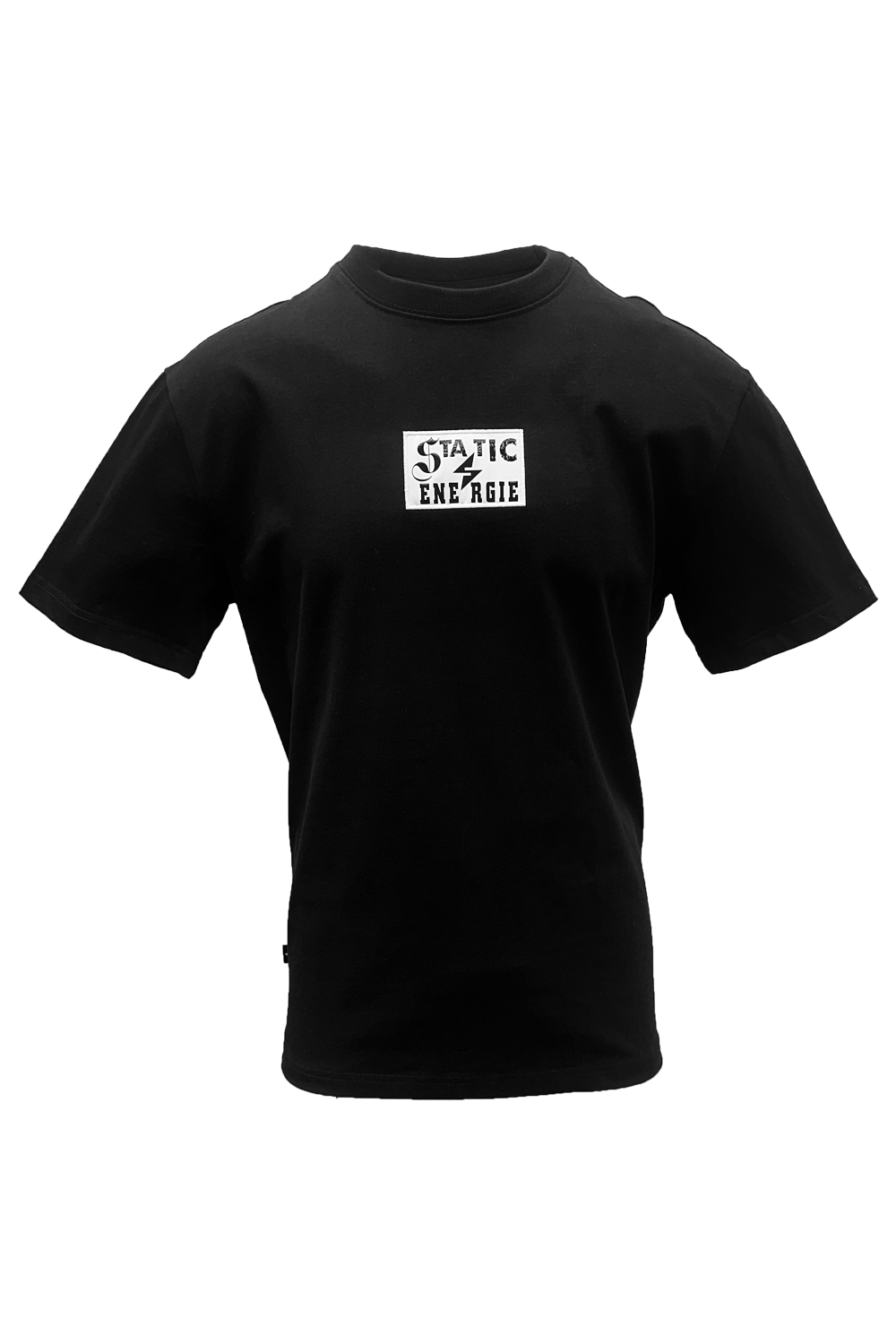 Static Energie Bregenz Relaxed Fit T-Shirt: Comfortable Oversized Black Cotton Tee