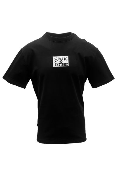 Static Energie Bregenz Relaxed Fit T-Shirt: Comfortable Oversized Black Cotton Tee