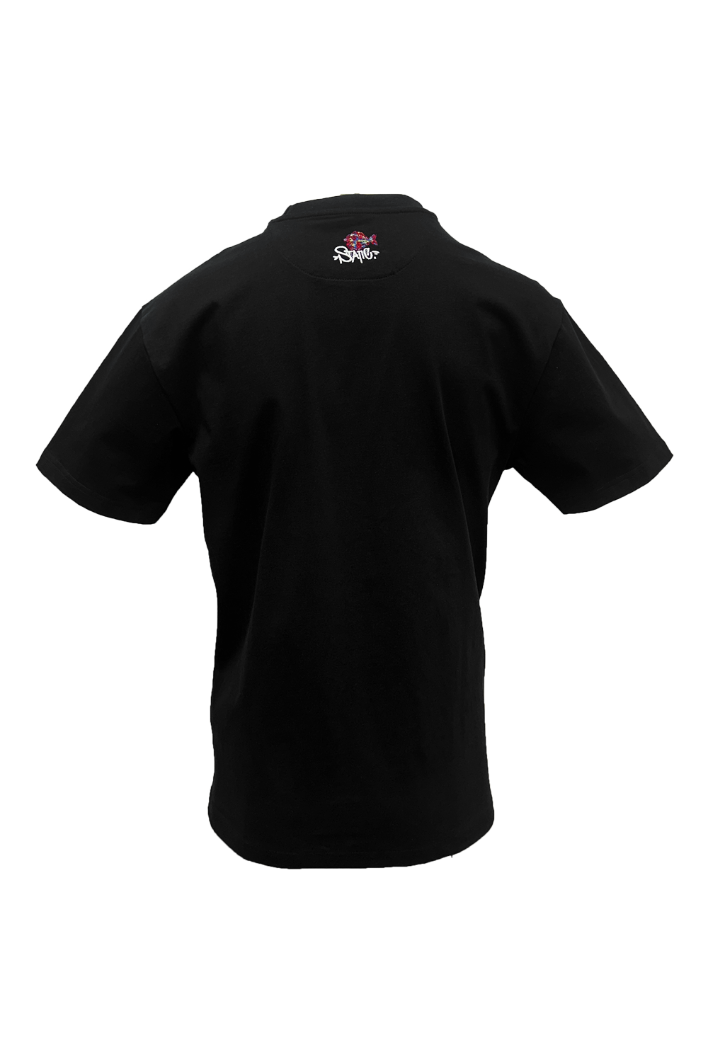 Static Energie Lienz Relaxed Fit T-Shirt: Comfortable Cotton, Fish Graphic, Black