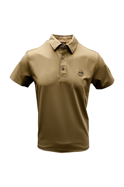 Voslau Golfer Brown Polo: Lightweight, Flexible Nylon-Spandex Blend for Comfort and Style