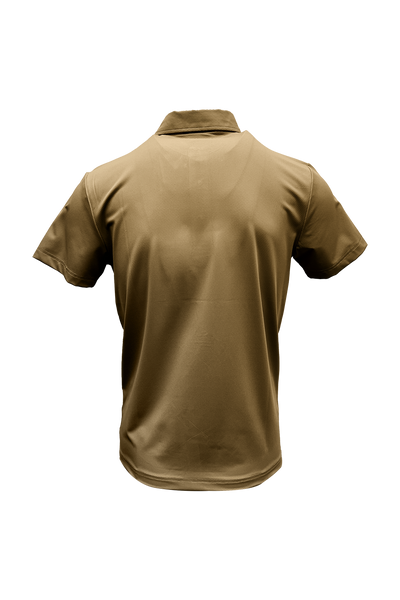 Voslau Golfer Brown Polo: Lightweight, Flexible Nylon-Spandex Blend for Comfort and Style