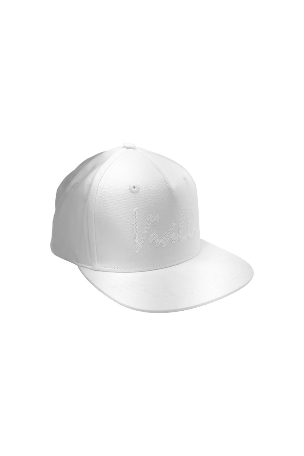 Vialli Fradrico Pure White Snapback Cap with Adjustable Closure and Sequence Branding