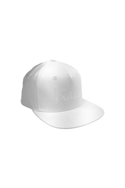 Vialli Fradrico Pure White Snapback Cap with Adjustable Closure and Sequence Branding