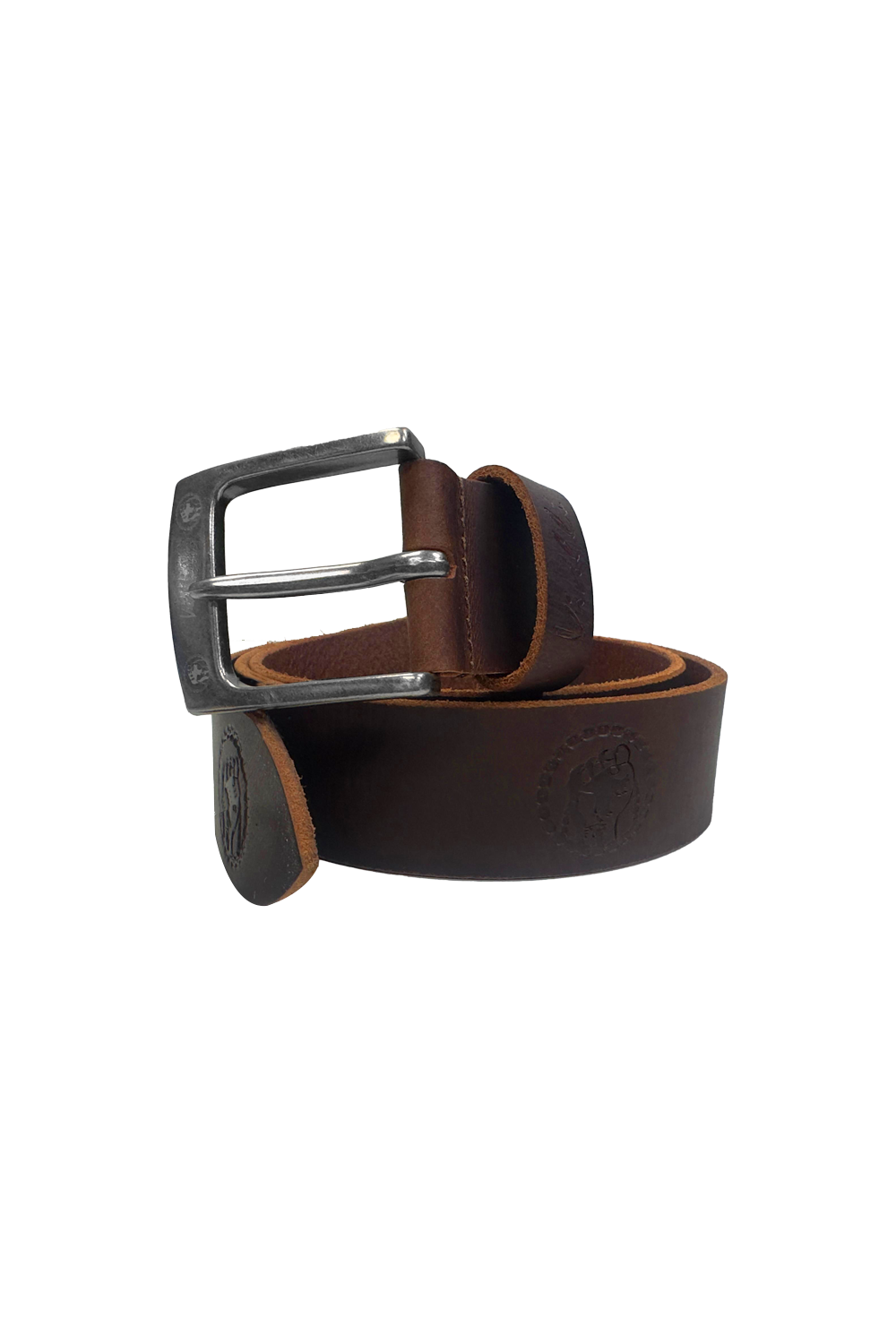 Vialli Guanto Brown Leather Belt with Customizable Fit for All Occasions