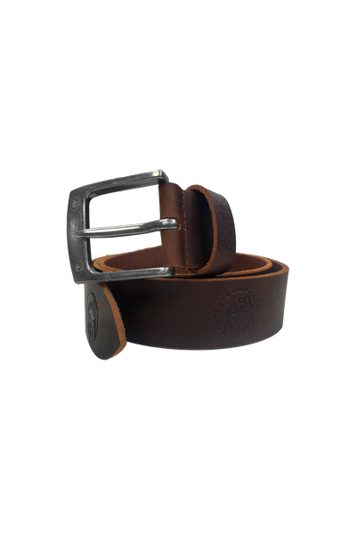 Vialli Guanto Brown Leather Belt with Customizable Fit for All Occasions
