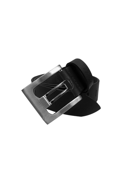 Vialli Pantaloni Belt: Stylish Black Leather, Durable, Versatile Everyday Accessory