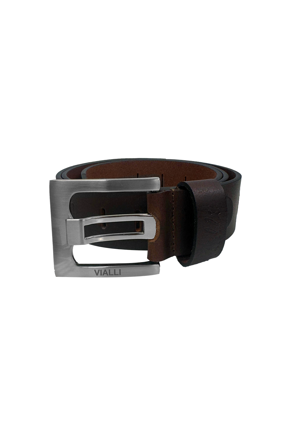 Vialli Men's Brown Leather Pantaloni Belt: Stylish, Versatile, and Durable
