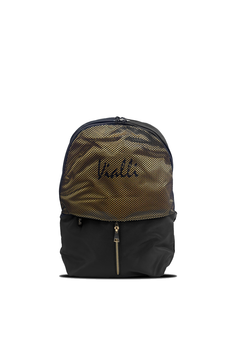 Vialli Billions Backpack: Sleek Gold, Padded Comfort, Ultimate Style, Everyday Luxury
