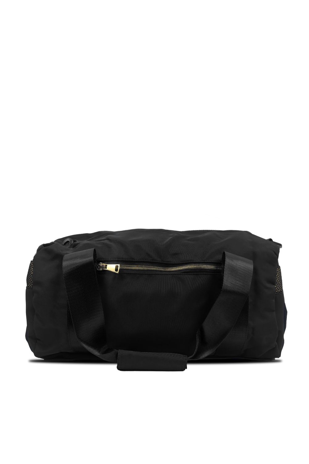 Vialli VB2401 Barrel Duffel Bag: Stylish Mesh Design, Gold Zips, Carry Belt