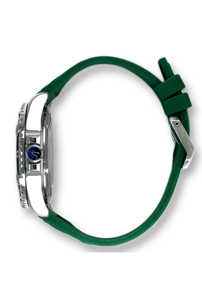 Vialli Elba Oceanic SI Wristwatch: Durable, Stylish, Green Silicone Strap Timepiece