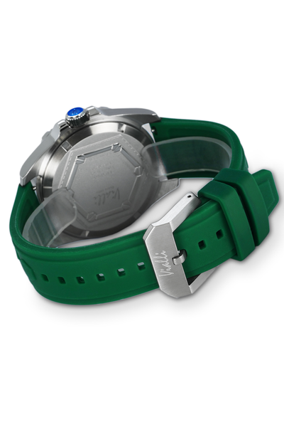 Vialli Elba Oceanic SI Wristwatch: Durable, Stylish, Green Silicone Strap Timepiece
