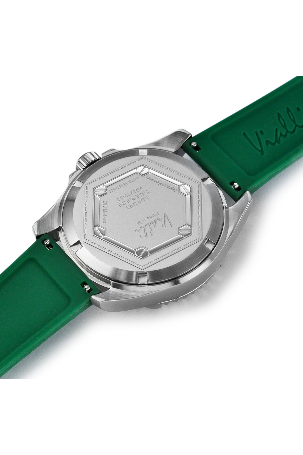 Vialli Elba Oceanic SI Wristwatch: Durable, Stylish, Green Silicone Strap Timepiece