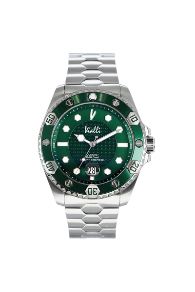 Vialli Elba Oceanic Green Silver Stainless Steel Casual Wristwatch