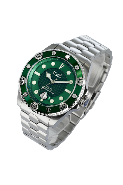 Vialli Elba Oceanic Green Silver Stainless Steel Casual Wristwatch