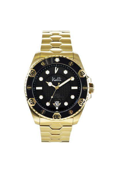Vialli Elba Oceanic Stainless Steel Gold Wristwatch for Men