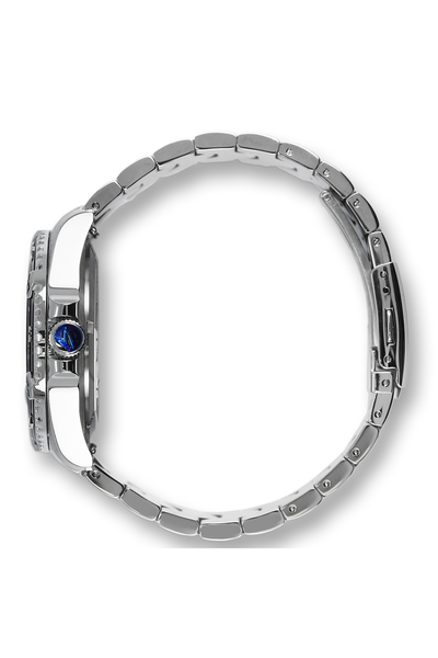 Vialli Elba Oceanic Stainless Steel Wristwatch with Blue Dial