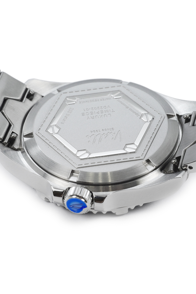 Vialli Elba Oceanic Stainless Steel Wristwatch with Blue Dial