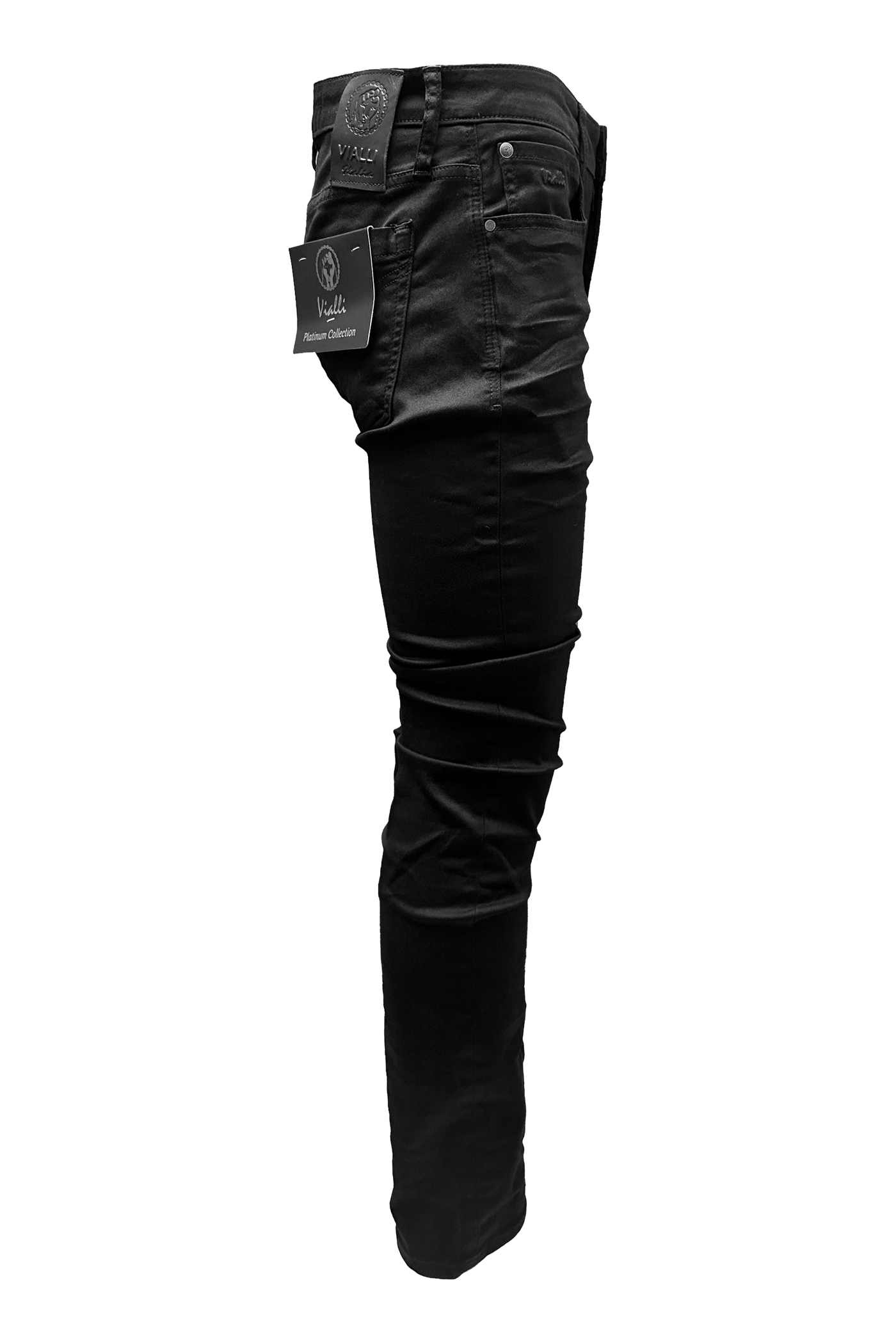 Vialli Rano Sottle Slim Fit Black Jeans for Men - Premium Denim
