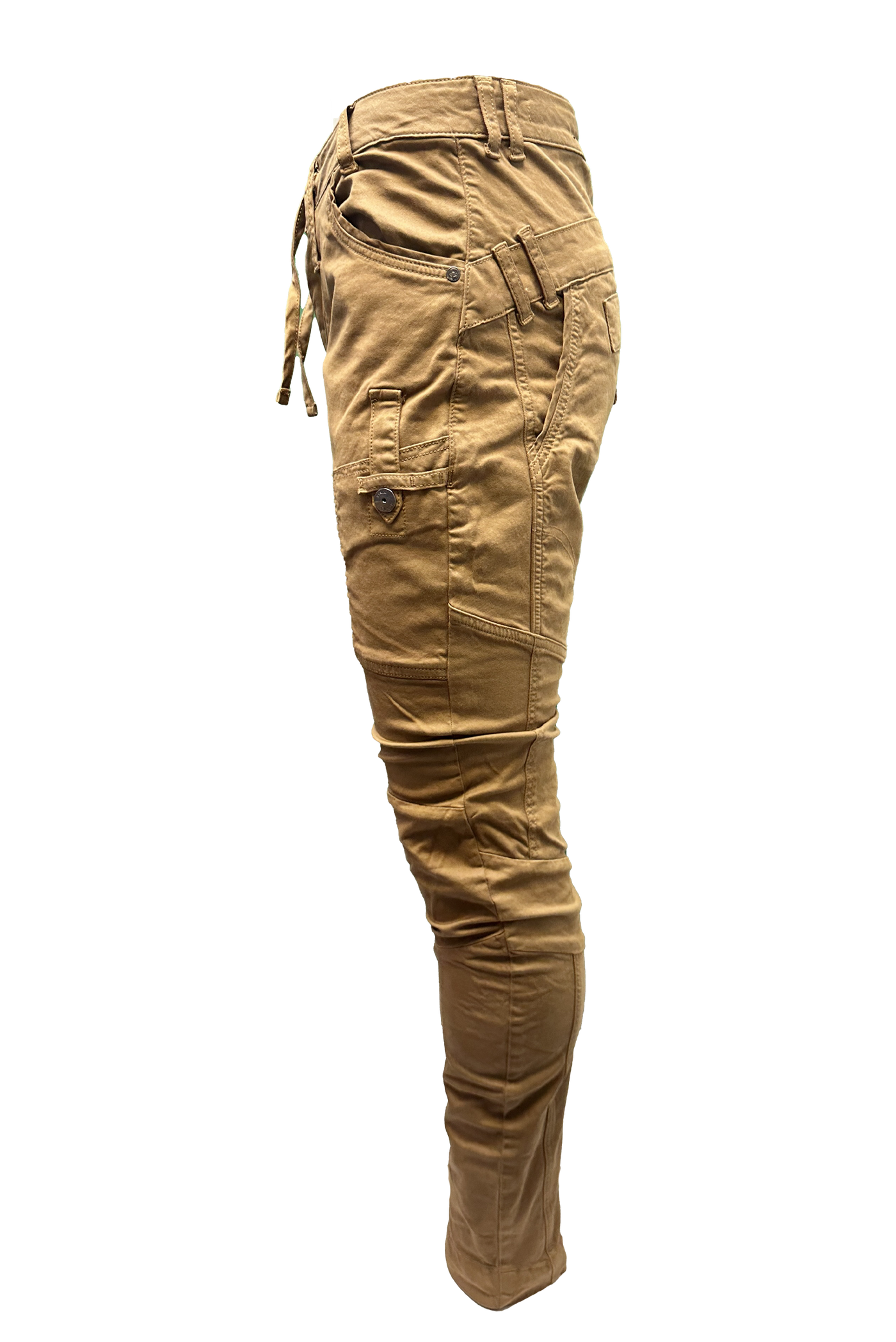 Vialli Ranger Khaki Cargo Pants: Durable Cotton Spandex Blend for Everyday Adventures